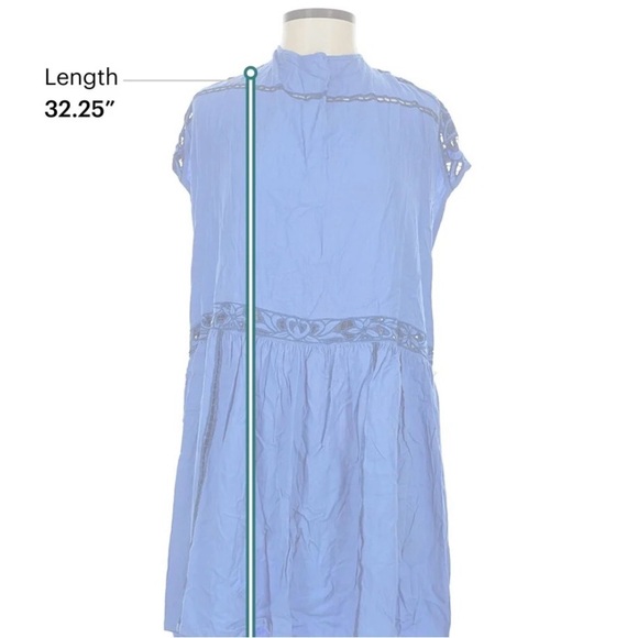 NWOT Free People Vibrant Blue Mini Dress - Picture 4 of 5
